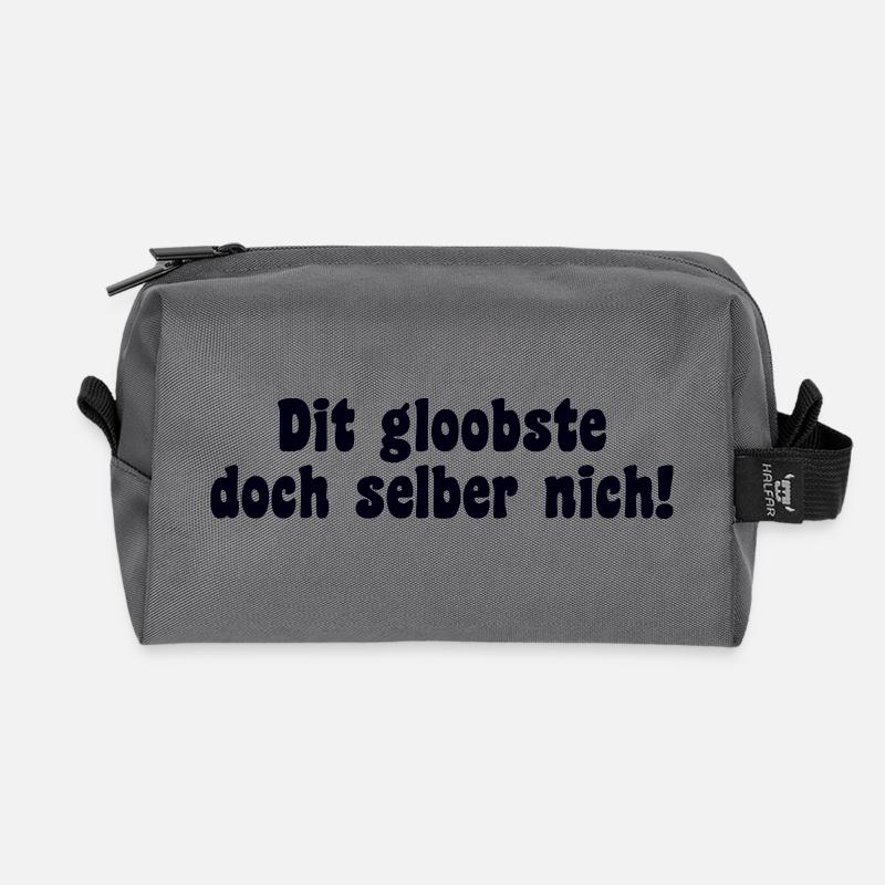 Berlin Spruch Dialekt Retro - Recycelte Kulturtasche - Anthrazit