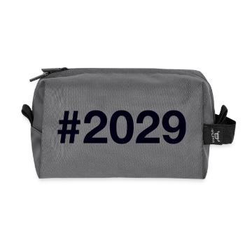 2029 Hashtag - Recycled Toiletry Zip Bag - anthracite - Front