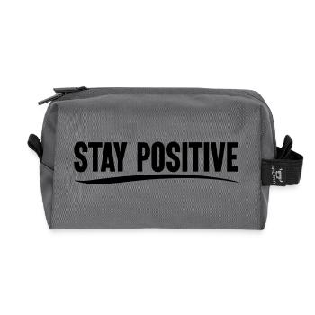 Restez positif - Trousse de toilette en tissu recyclé - anthracite - Devant