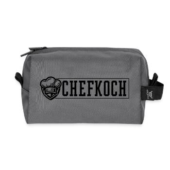 Chef Chef's Hat - Recycled Toiletry Zip Bag - anthracite - Front