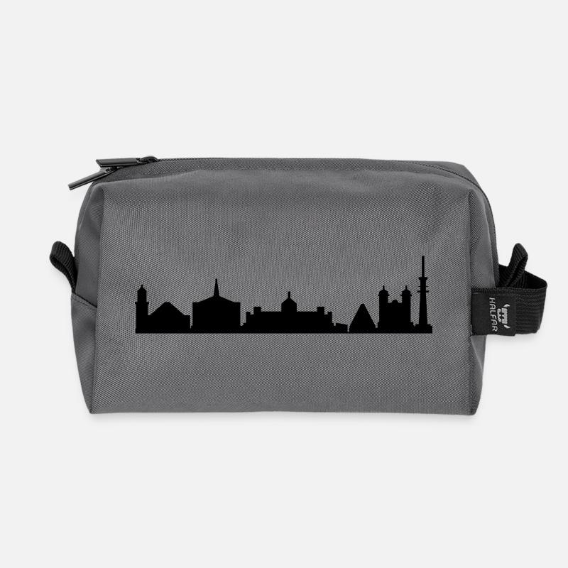 Skyline von Karlsruhe - Recycelte Kulturtasche - Anthrazit
