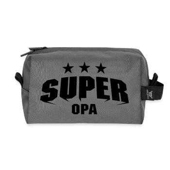 Super Opa - Recycelte Kulturtasche - Anthrazit - Vorne