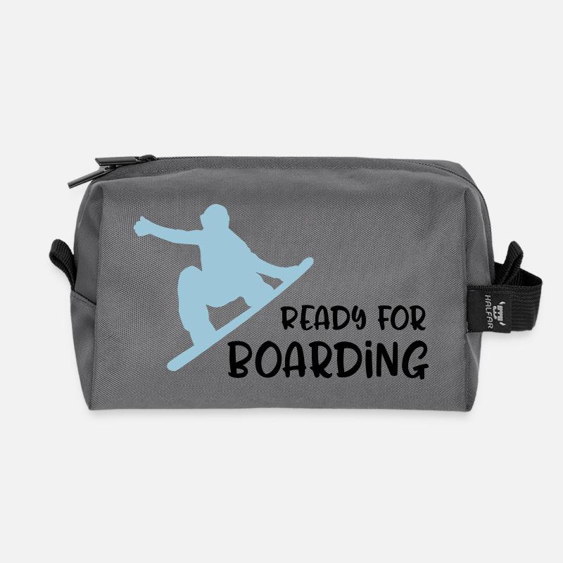 Snowboard - Recycelte Kulturtasche - Anthrazit