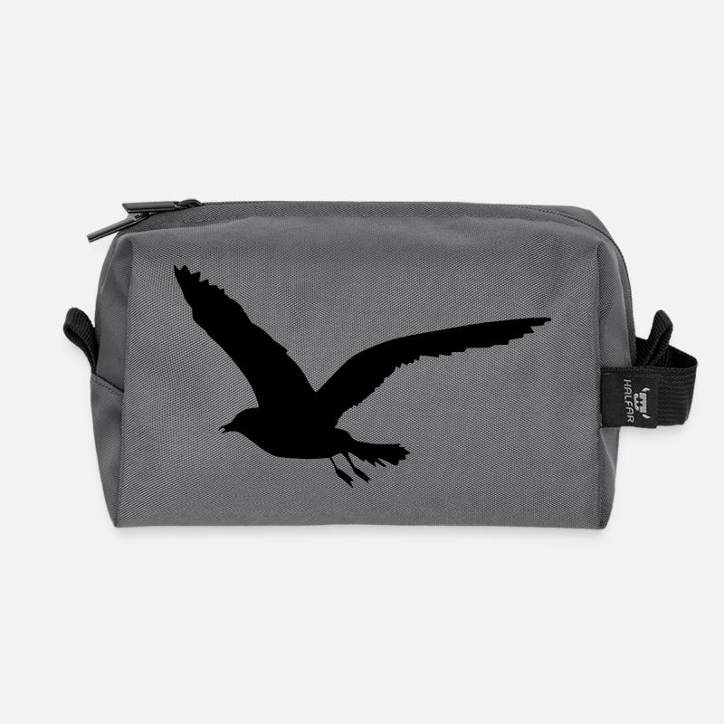 Möwe - Recycelte Kulturtasche - Anthrazit