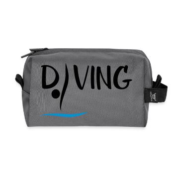 High diving - Recycled Toiletry Zip Bag - anthracite - Front