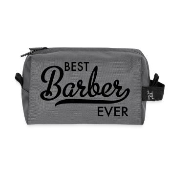 Best Barber Ever - Recycled Toiletry Zip Bag - anthracite - Front