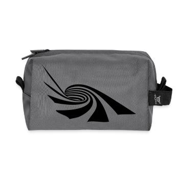Vector Spiral - Recycled Toiletry Zip Bag - anthracite - Front