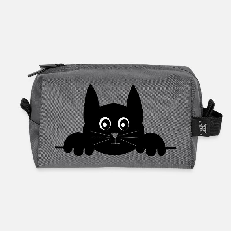 Lustige Katze – Niedliches Katzen Design Geschenk - Recycelte Kulturtasche - Anthrazit