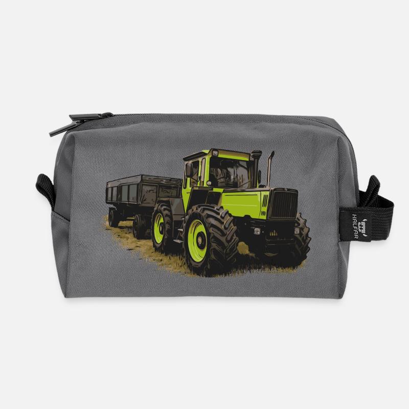 MB trac 1600 turbo mit Anhänger - Recycelte Kulturtasche - Anthrazit
