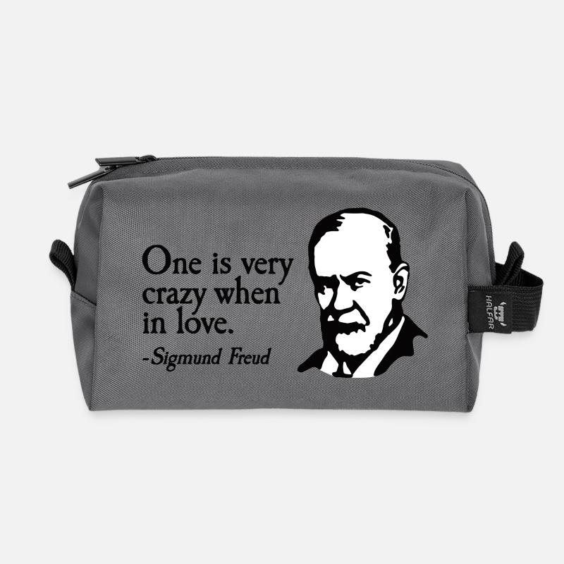 Sigmund Freud Sprüch One Junggesellenabschied JGA - Recycelte Kulturtasche - Anthrazit