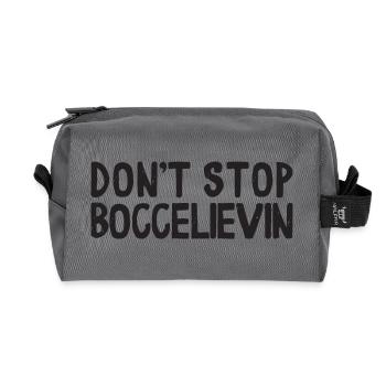Dont Stop Boccelievin Ball with Jack Bocci Game - Recycled Toiletry Zip Bag - anthracite - Front