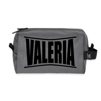 Valeria t-shirt t-shirt gift idea - Recycled Toiletry Zip Bag - anthracite - Front