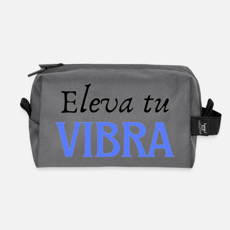 RAISE YOUR VIBE - Recycled Toiletry Zip Bag - anthracite
