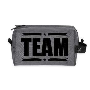 team - Recycled Toiletry Zip Bag - anthracite - Front