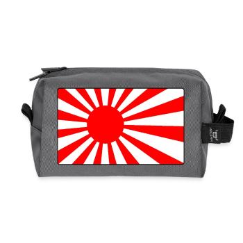 Rising Sun Dojo Logo - Recycled Toiletry Zip Bag - anthracite - Front