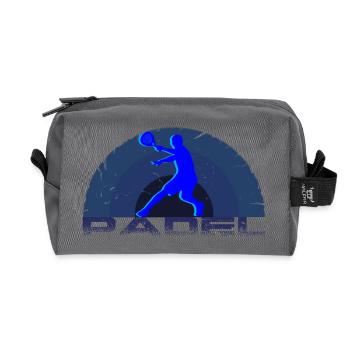 Padel - Trousse de toilette en tissu recyclé - anthracite - Devant
