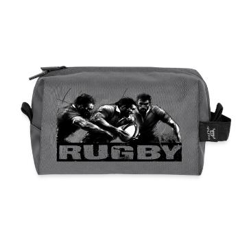 Rugby en mouvement - Trousse de toilette en tissu recyclé - anthracite - Devant