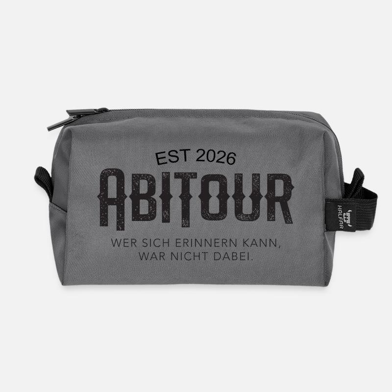 Abitour Est 2026 Erinnerung - Recycelte Kulturtasche - Anthrazit