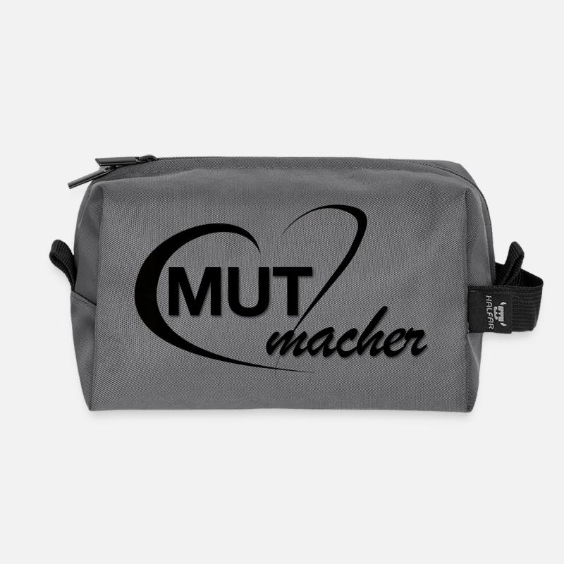 Mutmacher_Logo_schwarz - Recycelte Kulturtasche - Anthrazit