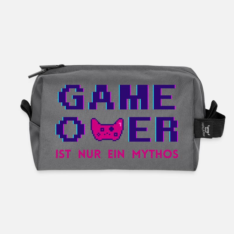 Game Over Mythos Dark Retro Pixel - Recycelte Kulturtasche - Anthrazit