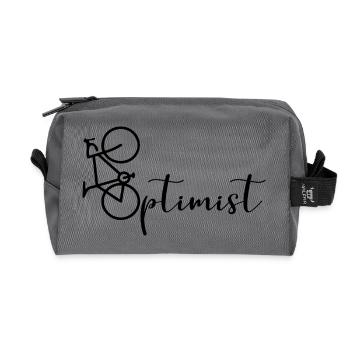 Optimist Cycling Cyclists Bicycle - Recycled Toiletry Zip Bag - anthracite - Front