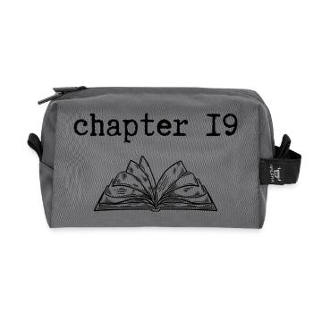 chapter 19 Birthday - Recycled Toiletry Zip Bag - anthracite - Front