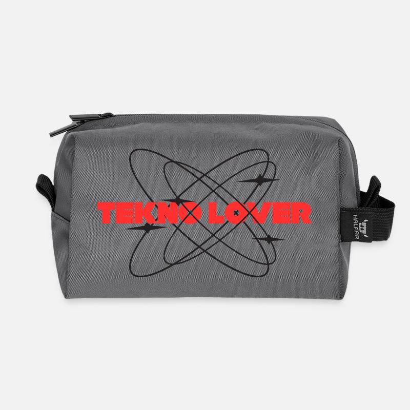 Atombahntypografie - Recycelte Kulturtasche - Anthrazit