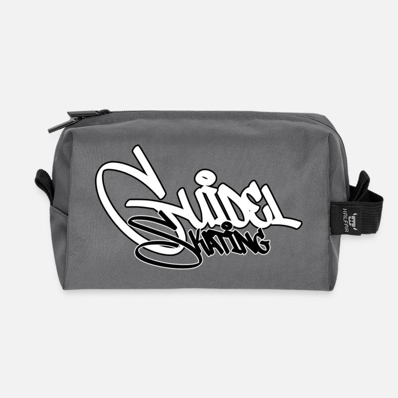 Graffiti Skate Vibe - Recycled Toiletry Zip Bag - anthracite