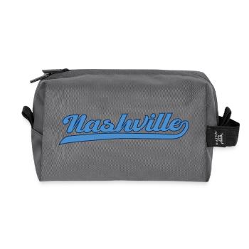Nashville Tennessee Lettering Design - Recycled Toiletry Zip Bag - anthracite - Front