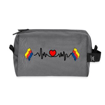 Cardio-fréquencemètre pour la province de Hollande-Septentrionale - Trousse de toilette en tissu recyclé - anthracite - Devant