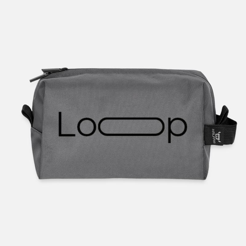 Minimalistisches abstraktes Strichzeichnungsdesign - Recycelte Kulturtasche - Anthrazit