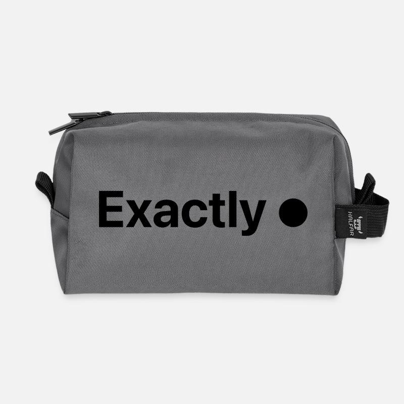 Exactly! - Recycelte Kulturtasche - Anthrazit