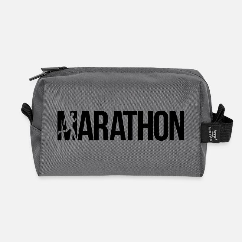 marathon - Recycelte Kulturtasche - Anthrazit