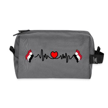 Herzfrequenz-Cardio für Syrien - Recycelte Kulturtasche - Anthrazit - Vorne