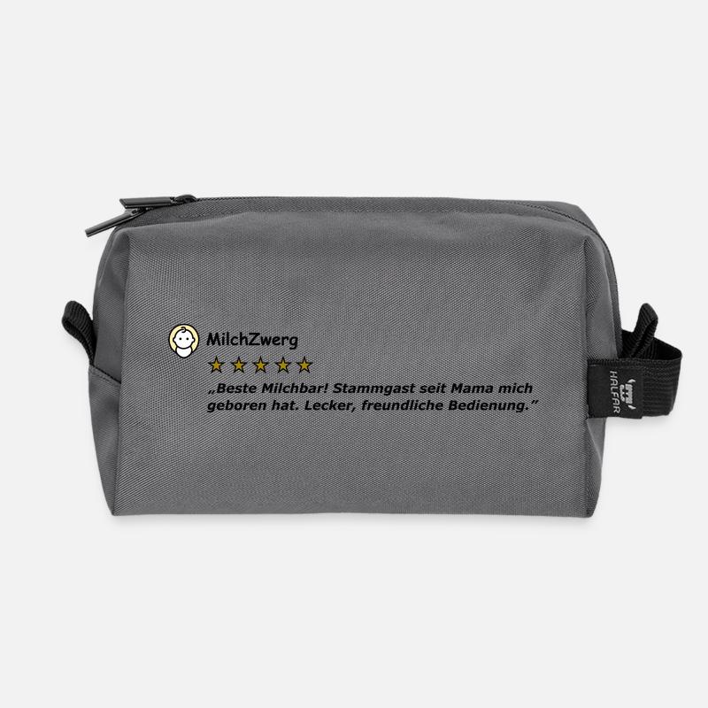 milchZwerg - Recycelte Kulturtasche - Anthrazit