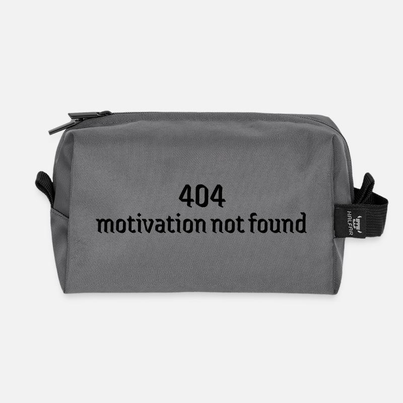 404 motivation not found depressionen schwach - Recycelte Kulturtasche - Anthrazit