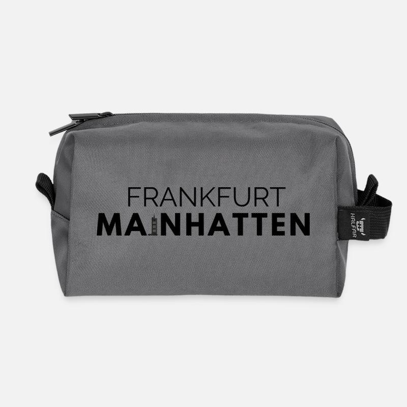 Frankfurt Mainhatten - Recycled Toiletry Zip Bag - anthracite