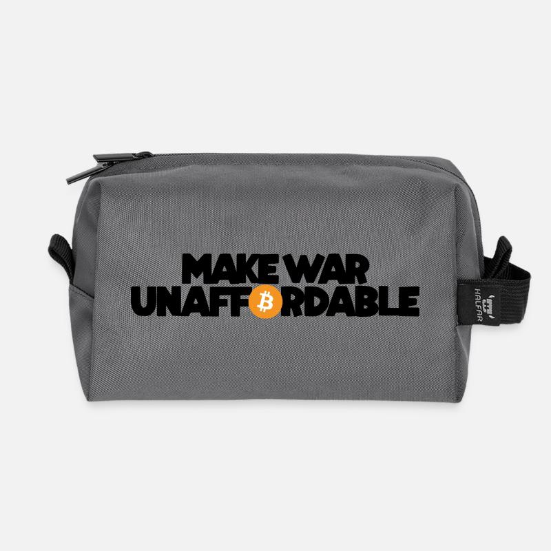 Bitcoin - Make war unaffordable - Recycelte Kulturtasche - Anthrazit
