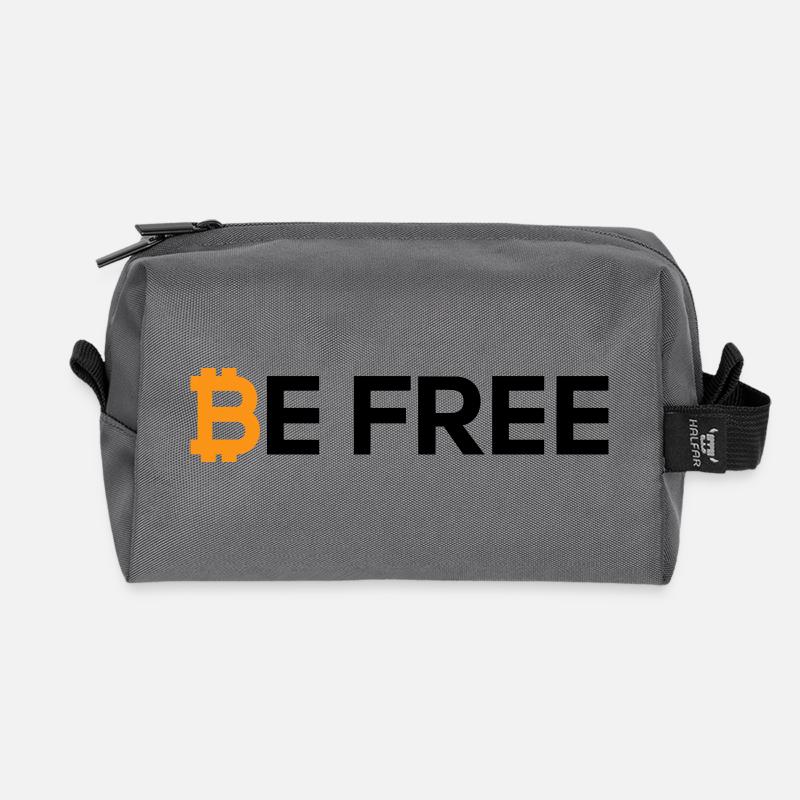 Bitcoin Be Free - Recycelte Kulturtasche - Anthrazit