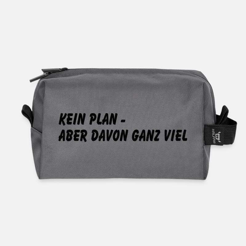 No plan - Recycled Toiletry Zip Bag - anthracite