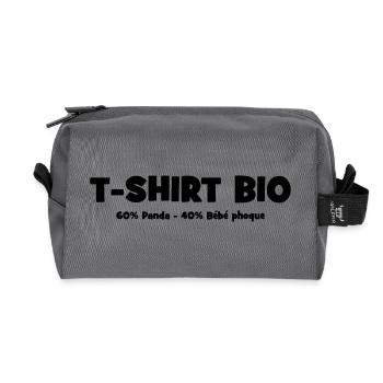 Bio Parodie Conservation Animale - Trousse de toilette en tissu recyclé - anthracite - Devant