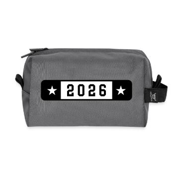 2026 - Trousse de toilette en tissu recyclé - anthracite - Devant