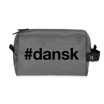 DANSK Danish Hashtag Denmark - Recycled Toiletry Zip Bag - anthracite - Front