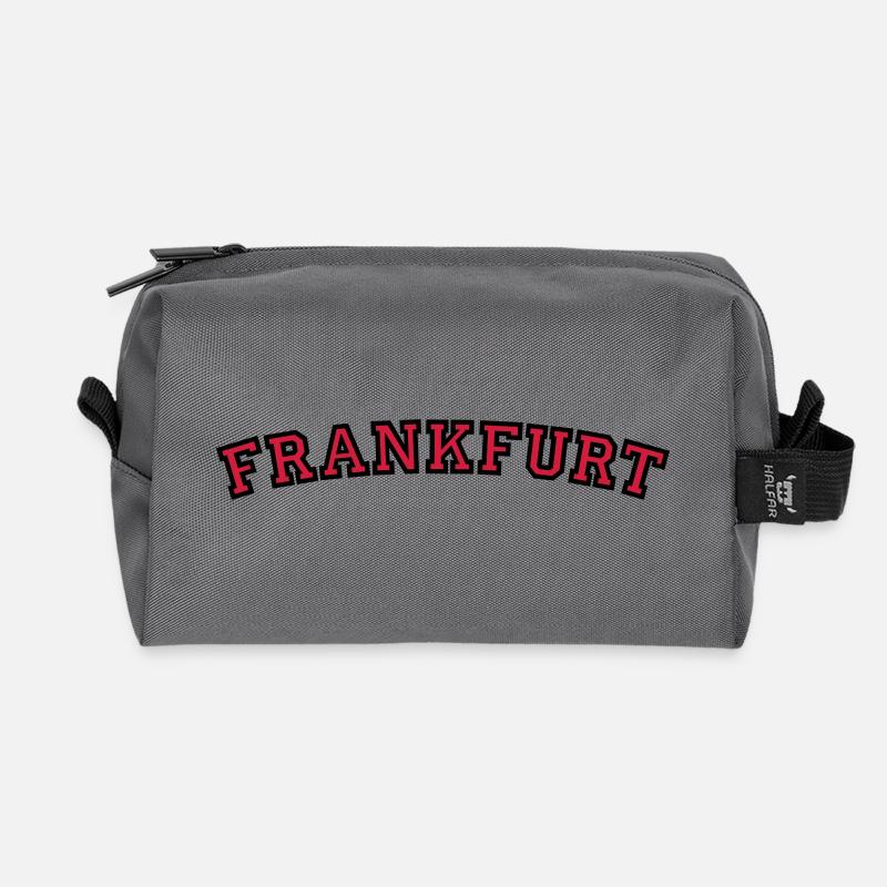 Frankfurt College Style (Rund) - Recycelte Kulturtasche - Anthrazit
