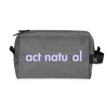 Act Natural - Recycled Toiletry Zip Bag - anthracite - Front