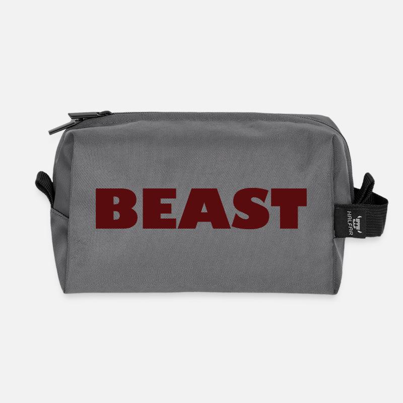 Frosted Mountain Peak Illustration - Recycled Toiletry Zip Bag - anthracite