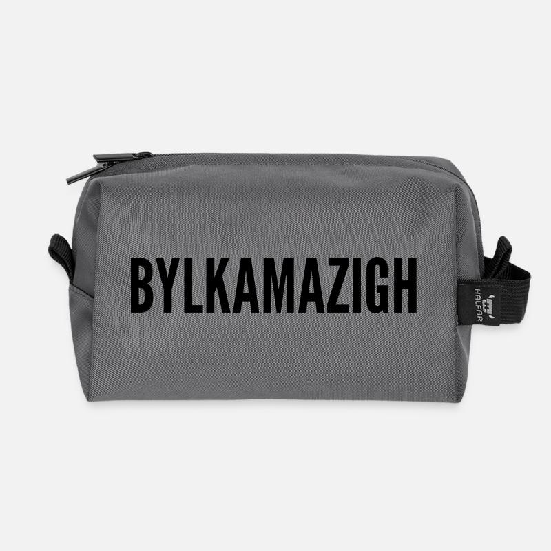 BYLKAMAZIGH - Recycelte Kulturtasche - Anthrazit