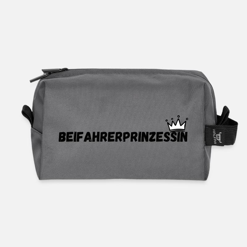 Beifahrerprinzessin - Recycelte Kulturtasche - Anthrazit