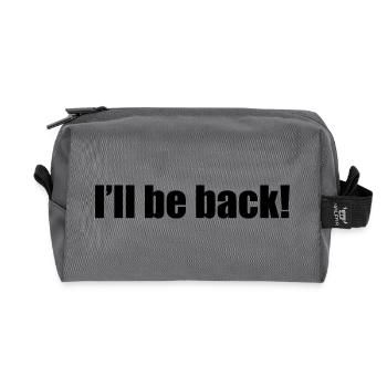 I'll be back | zurück | Arnold - Trousse de toilette en tissu recyclé - anthracite - Devant