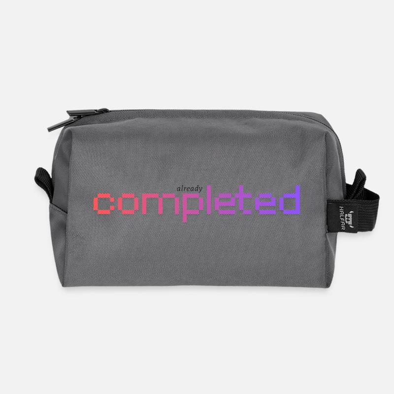 Already completed! - Recycelte Kulturtasche - Anthrazit